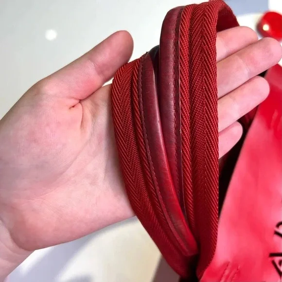 Rare Prada Red Leather Cut Out Tote Shopper - Picture 2 of 7